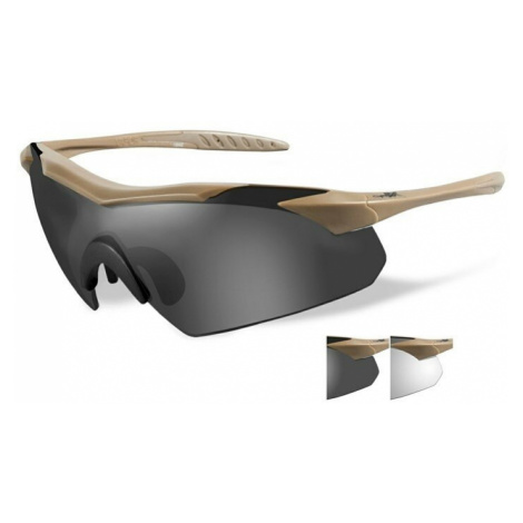 Střelecké brýle Wiley X® Vapor, sada - khaki rámeček, sada - čiré a kouřově šedé čočky