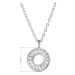 Stříbrný náhrdelník kulatý se zirkony 12069.1