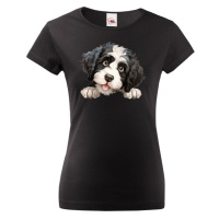 Dámské tričko s potiskem Portugalský vodný pes-  tričko pro milovníky psů