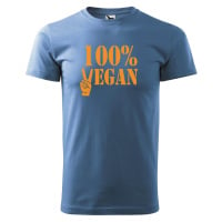 DOBRÝ TRIKO Pánské tričko 100% vegan oranžový potisk