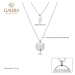 Gaura Pearls Stříbrný náhrdelník s perlou a zirkony Enrica - říční perla, stříbro 925/1000 SK194