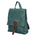 Městský stylový koženkový batoh Enjoy, zelenomodrá