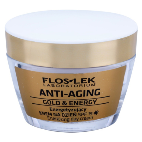 FlosLek Laboratorium Anti-Aging Gold & Energy energizující denní krém SPF 15 50 ml