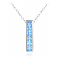 Stříbrný náhrdelník s modrými zirkony JMAN0025AN45