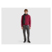 Benetton, Plum Crew Neck Sweater In Pure Merino Wool