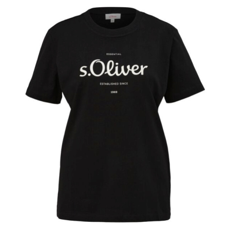 s.Oliver RL T-SHIRT Tričko, černá, velikost