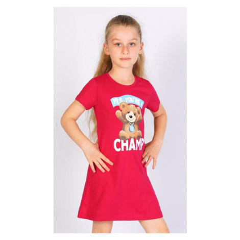 Dětská noční košile Vienetta Secret Méďa | červená