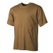 Bavlněné tričko US army MFH® s krátkým rukávem - coyote