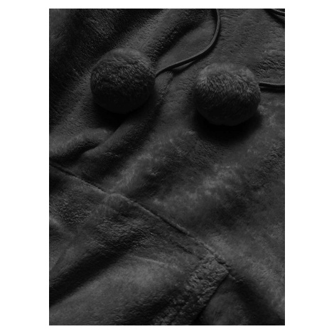 Černá dámská plyšová mikina (HH033) J.STYLE