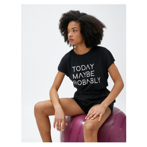 Koton Oversize Sports T-Shirt Slogan Printed