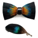 Motýlek z barevného peří - vzor parrot Černá