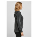 Dámská mikina pás // Urban Classics / Ladies Small Embroidery Terry Hoody black