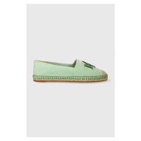 Espadrilky Lauren Ralph Lauren Cameryn Logo zelená barva, 8029200000000000