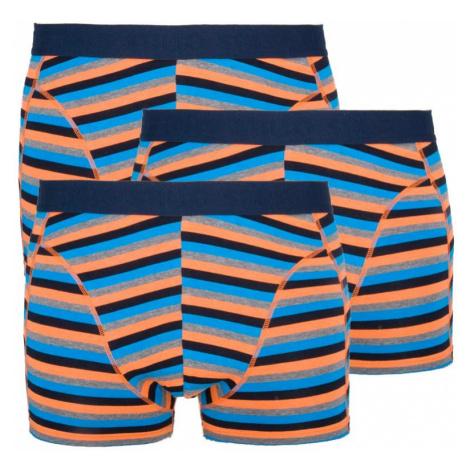 3PACK pánské boxerky Stillo modro oranžové proužky (STP-0121212)