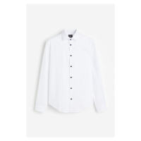H & M - Košile z bavlny premium Slim Fit - bílá
