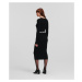 Šaty karl lagerfeld lslv logo knit dress černá