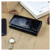 Luxusní dámská kožená peněženka Gregorio Odelaine, černá
