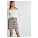 Trendyol Multicolored Belt Mini Plaid Skirt