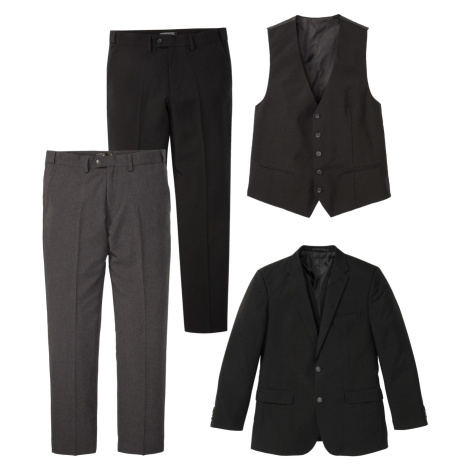 4dílný oblek: sako, vesta, 2 kalhoty Bonprix