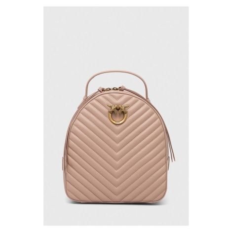 Kožený batoh Pinko Answear Exclusive dámský, béžová barva, malý, hladký, 102530.A0GK