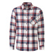 LIVERGY® Pánská flanelová volnočasová košile (bílá/červená)