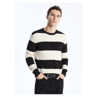 LC Waikiki Crew Neck Long Sleeve Striped Men's Knitwear Sweater