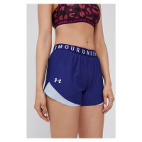 Tréninkové šortky Under Armour Play Up 3.0 tmavomodrá barva, s potiskem, medium waist, 1344552