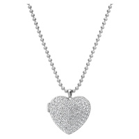 Hot Diamonds Stříbrný srdíčkový náhrdelník s diamantem Memories Heart Locket DP770