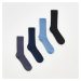 Reserved - Sada 4 párů ponožek - Modrá