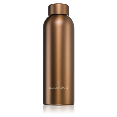 Waterdrop Thermo Steel Metal nerezová láhev na vodu barva Bronze Brushed 600 ml