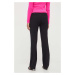Kalhoty s příměsí vlny Pinko černá barva, jednoduché, high waist, 102204.A18F