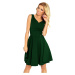 Zelené šaty s výstřihem do V ARIANNA Tmavě zelená