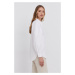 Bavlněné tričko Lauren Ralph Lauren dámské, bílá barva, relaxed, s klasickým límcem