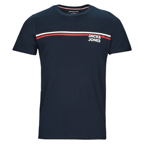 Jack & Jones JJATLAS TEE SS CREW NECK Tmavě modrá