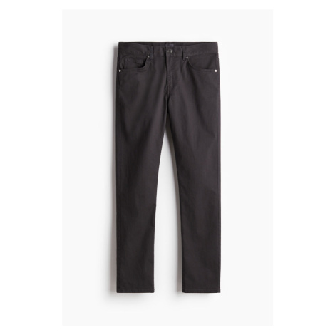 H & M - Kalhoty z bavlněného kepru Slim Fit - šedá H&M