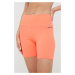 Kraťasy Superdry dámské, růžová barva, hladké, high waist