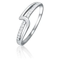 JVD Stylový stříbrný prsten se zirkony SVLR0885X75BI