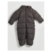 GAP Baby prošívaná kombinéza snowsuit Šedá