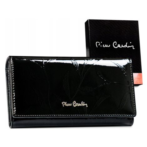 Velká dámská lakovaná peněženka s motivem listů Pierre Cardin