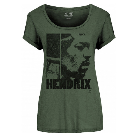 Jimi Hendrix tričko, Let Me Live Khaki, dámské RockOff