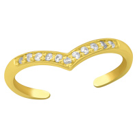 OLIVIE Stříbrný prsten na nohu GOLD 4010