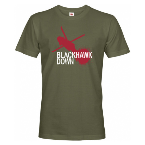Pánské army tričko Black Hawk Down - Černý jestřáb sestřelen BezvaTriko