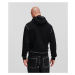 Mikina karl lagerfeld jeans klj regular contrast hoodie černá
