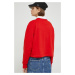 Mikina Tommy Jeans dámská, červená barva, s potiskem