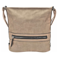 Velká světle hnědá kabelka a batoh 2v1 s texturou