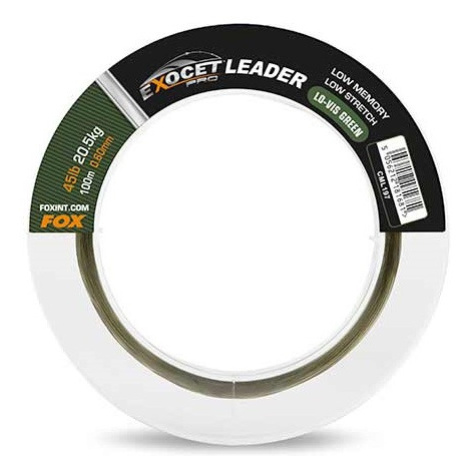 Fox vlasec exocet pro low vis green leader - 100 m 0,60 mm 20,5 kg