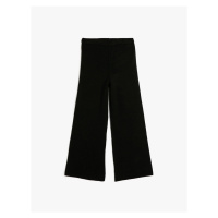 Koton Basic Wide Leg Trousers Elastic Waist