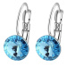 Sisi Jewelry Náušnice Amanda Topaz - 8 mm krystal Swarovski E-ER0574(5) Modrá