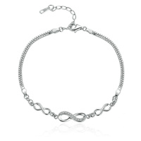 GRACE Silver Jewellery Stříbrný náramek Triple Infinity, stříbro 925/1000, nekonečno NR-SCB037/6