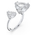 Swarovski Luxusní otevřený prsten s krystaly Millenia 5602847 52 mm